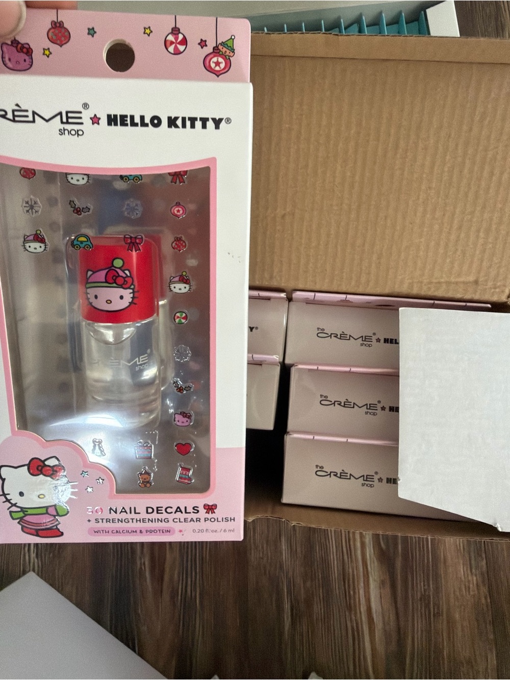 The Creme Shop Full Case of 6 Hello Kitty Clear Nail Polish + 50 Decals